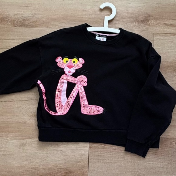 Zara Black Sweater with Pink Panther Graphic - Picture 9 of 9